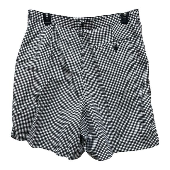 Vintage Charter Club High Waist Black and White Checkered Gingham Shorts Sz 14 - Picture 3 of 6